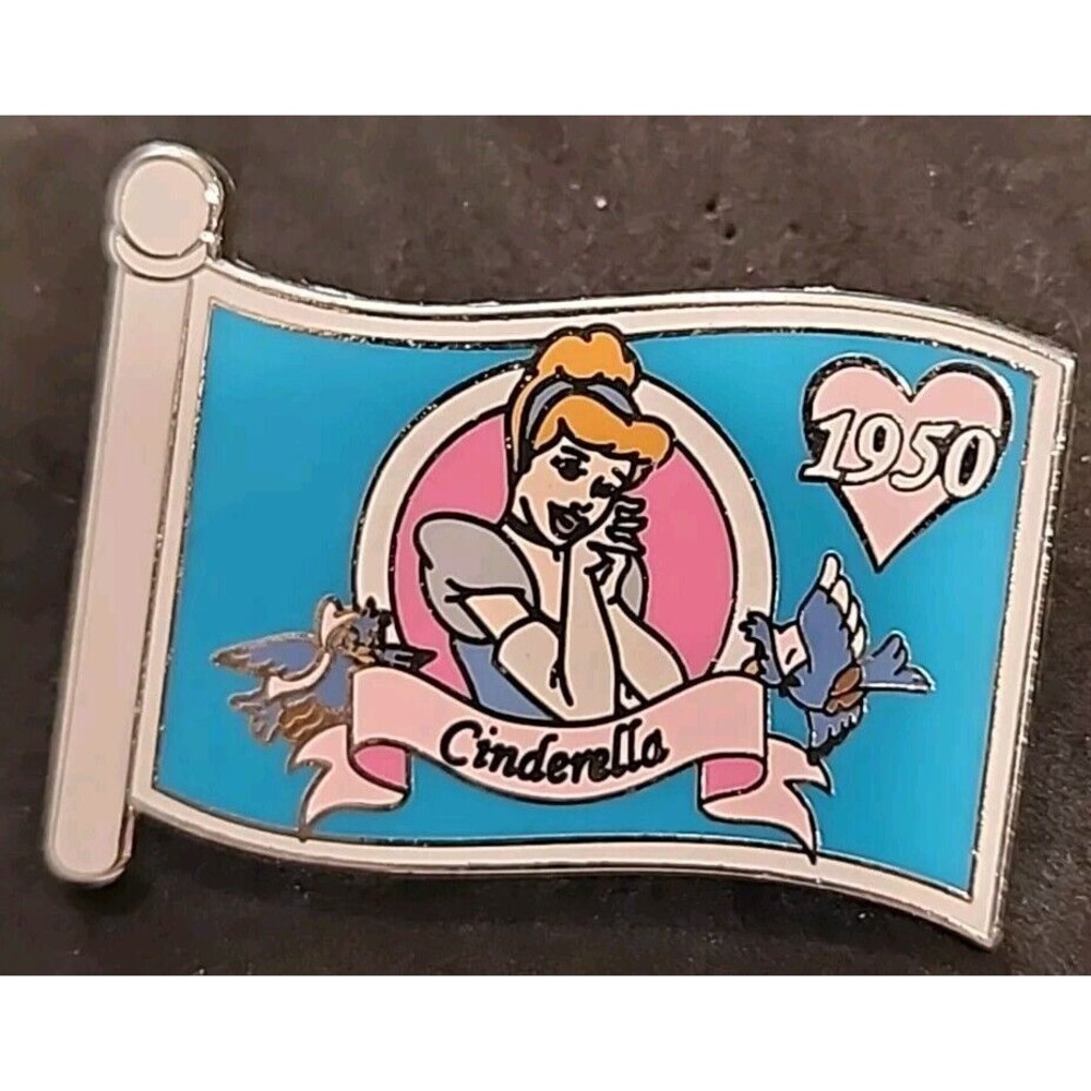 Disney Pin 69843 Cinderella 1950 Character Flag Mystery WDW LE Limited Ed. 250